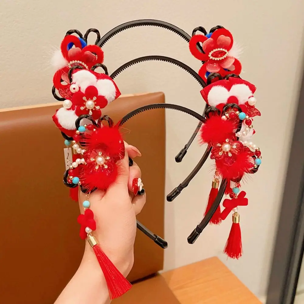 Cute Flower Children Wig Headband Braid Hair Tang Suit Hair Hoop Hanfu Hair Sticks Plush Tassel Chinese New Year Headwear Baby 
Cute Flower Children Wig Headband Braid Hair Tang Suit Hair Hoop Hanfu Hair Sticks Plush Tassel Chinese New Year Headwear Baby