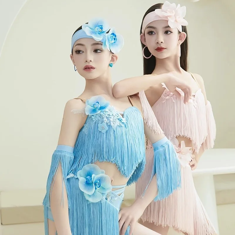 Latin Dance Practice Set Top+Skirt+Bracelet+Headflower Children's Adult T-Stage and Dance Performance Costumes
Latin Dance Practice Set Top+Skirt+Bracelet+Headflower Children's Adult T-Stage and Dance Performance Costumes