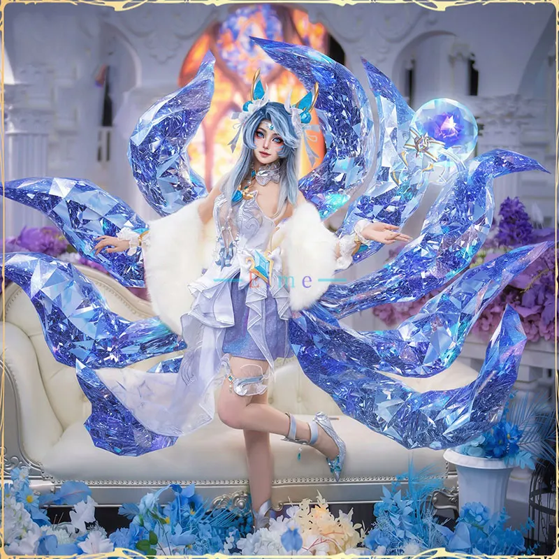 Game LOL Crystal Rose Ahri Cosplay Costume Women Gorgeous Dress Halloween Uniforms Fancy Party Suit Role Play Outfit Custom Made
Game LOL Crystal Rose Ahri Cosplay Costume Women Gorgeous Dress Halloween Uniforms Fancy Party Suit Role Play Outfit Custom Made