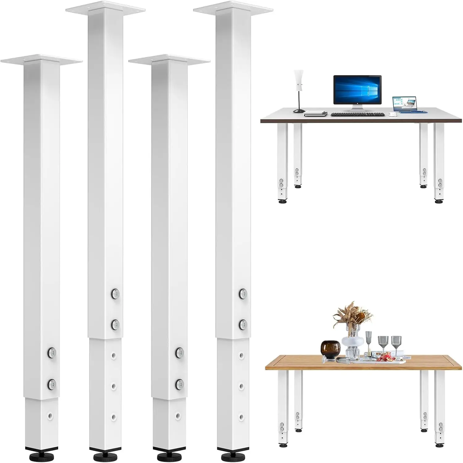 4Pcs Adjustable Square Table Leg (24-40Inch),Metal Desk Legs, Home Office Diy Furniture Leg Set For Tables, Diy Desks, Counter 
4Pcs Adjustable Square Table Leg (24-40Inch),Metal Desk Legs, Home Office Diy Furniture Leg Set For Tables, Diy Desks, Counter