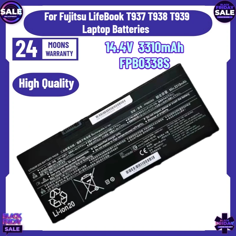 3310mAh FPB0338S Laptop Battery for Fujitsu LifeBook T937 T938 T939 Laptop Batteries
3310mAh FPB0338S Laptop Battery for Fujitsu LifeBook T937 T938 T939 Laptop Batteries