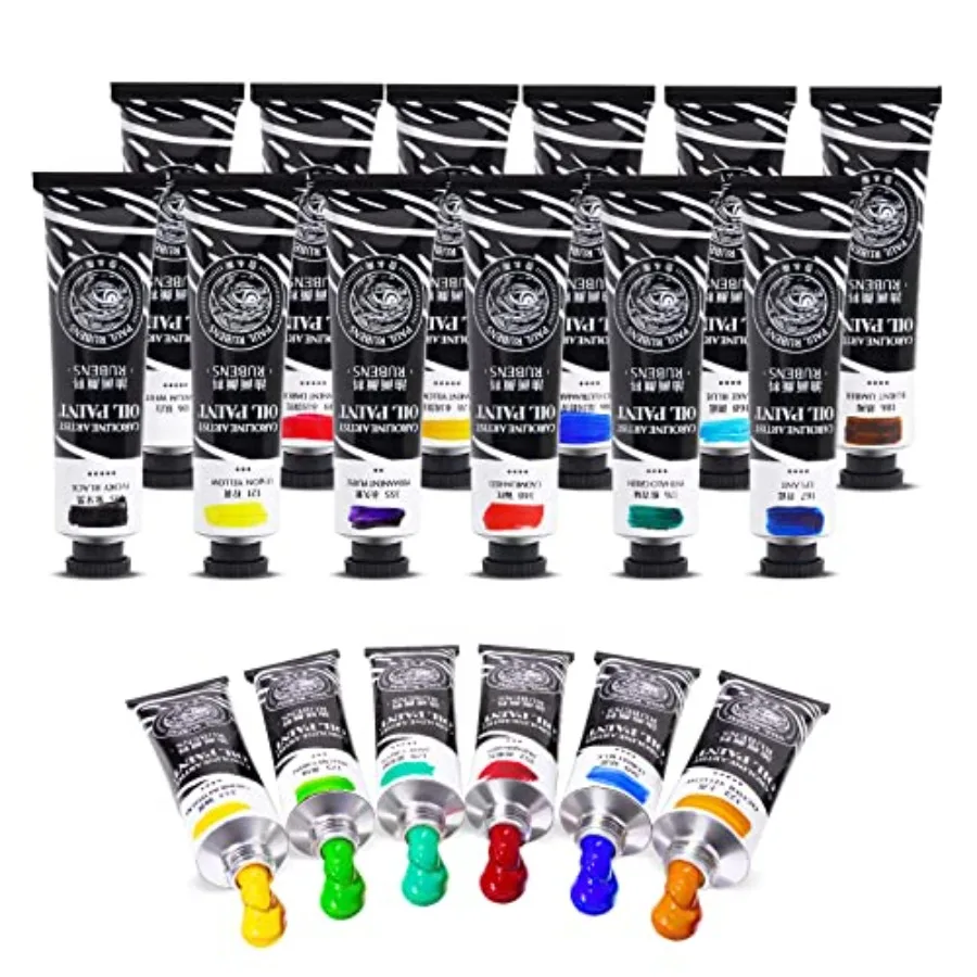 Artist Oil Paint, 18 Vibrant Colors with Great Lastfastness, 60ml Large Capacity Tubes, Oil Paint Set Supplies for Artists, Stu
Artist Oil Paint, 18 Vibrant Colors with Great Lastfastness, 60ml Large Capacity Tubes, Oil Paint Set Supplies for Artists, Stu