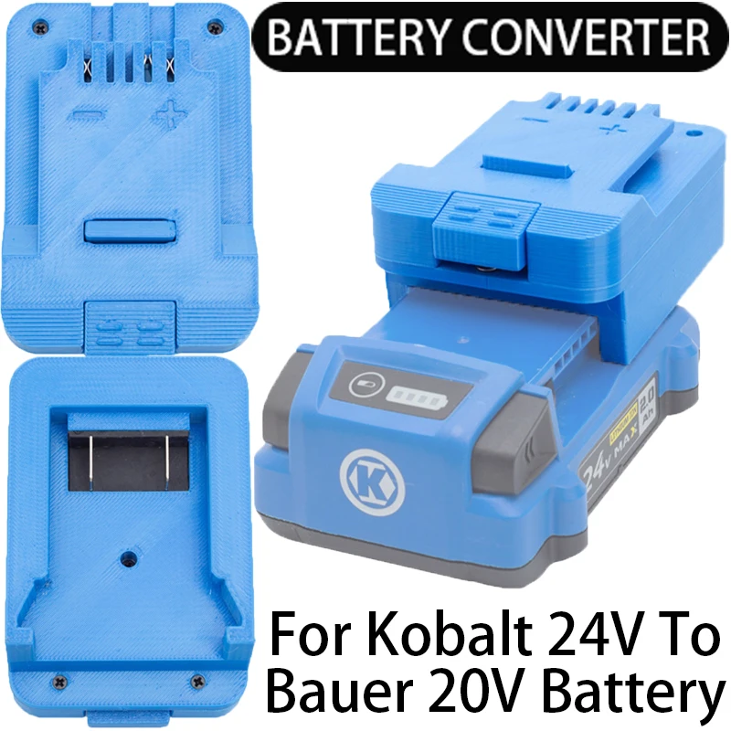 Battery Adapter for Kobalt 24V to Bauer 20V Li-Ion Battery Converter For Bauer Series Tool Electric Drill Power Tool Accessories
Battery Adapter for Kobalt 24V to Bauer 20V Li-Ion Battery Converter For Bauer Series Tool Electric Drill Power Tool Accessories