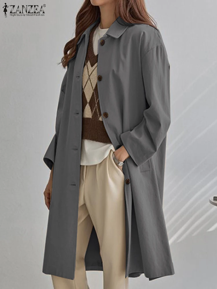 ZANZEA Korean Fashion Overcoat Khaki Trench Coats Women 2023 Autumn Long Sleeve Outerwears Single-breasted Mid-Long Windbreaker
ZANZEA Korean Fashion Overcoat Khaki Trench Coats Women 2023 Autumn Long Sleeve Outerwears Single-breasted Mid-Long Windbreaker