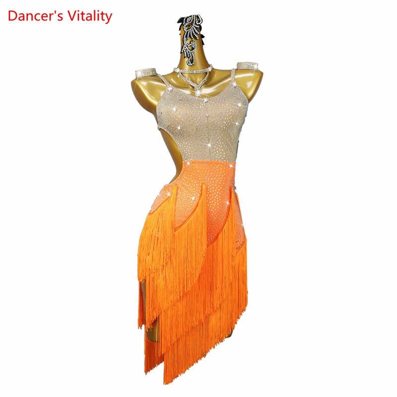 latin dance Professional dress for women Latin dancing performance costume chacha rumba cusomzied competition tassel skirt
latin dance Professional dress for women Latin dancing performance costume chacha rumba cusomzied competition tassel skirt