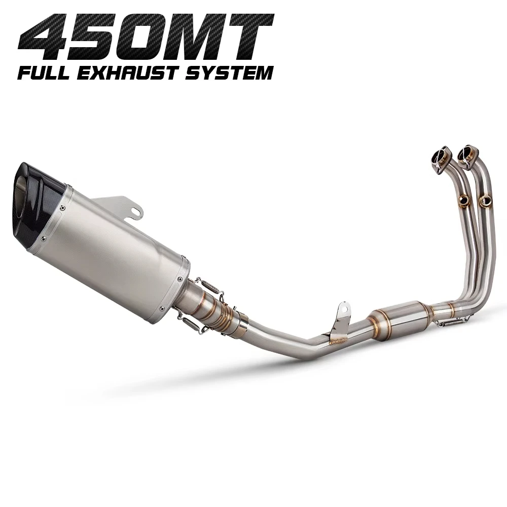 high quality Slip On Motorcycle Exhaust Escape Full System Front Mid Link Pipe with Carbon Muffler Fit For CFMOTO 450MT ADV
high quality Slip On Motorcycle Exhaust Escape Full System Front Mid Link Pipe with Carbon Muffler Fit For CFMOTO 450MT ADV