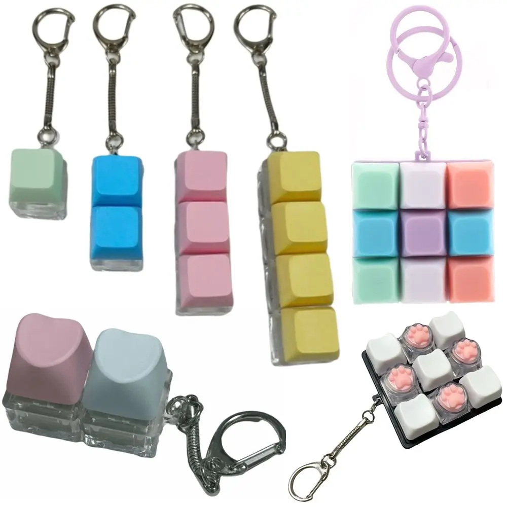 Creative 2 Keys Keycap Pinch Toy Relief Stress Finger Keyboard Fidget Keychain DIY Mechanical Button Clicker Toy Fashion Jewelry 
Creative 2 Keys Keycap Pinch Toy Relief Stress Finger Keyboard Fidget Keychain DIY Mechanical Button Clicker Toy Fashion Jewelry