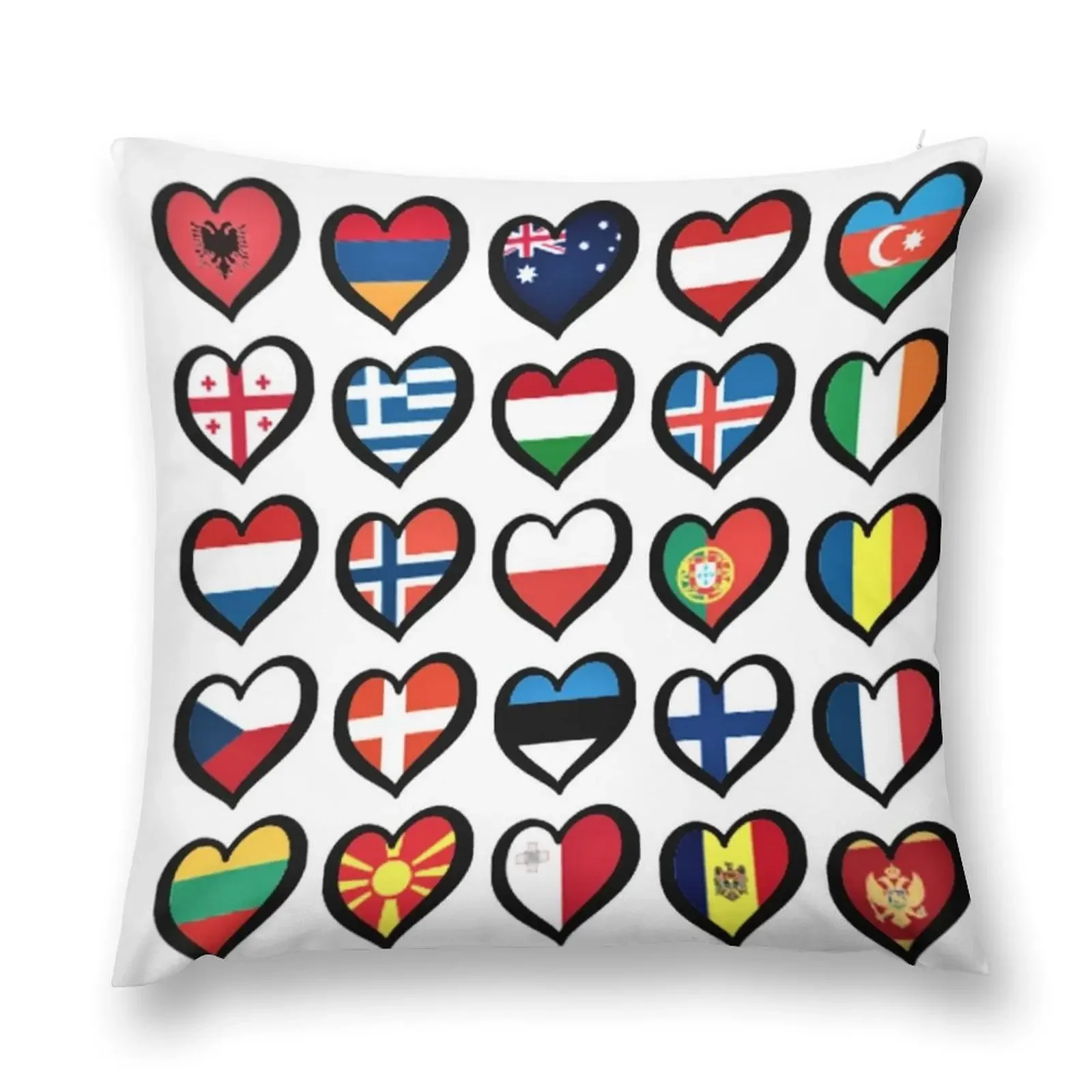 Eurovision Song Contest Flags Hearts ESC Throw Pillow christmas supplies Sofa Covers For Living Room pillow
Eurovision Song Contest Flags Hearts ESC Throw Pillow christmas supplies Sofa Covers For Living Room pillow