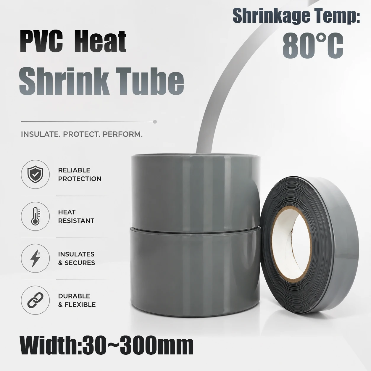 10/5/2M Uniform Shrinkage Gray PVC Heat Shrink Tube 30-300mm Wide Roll Outdoor Charging Pile Harness, Avoid Light
10/5/2M Uniform Shrinkage Gray PVC Heat Shrink Tube 30-300mm Wide Roll Outdoor Charging Pile Harness, Avoid Light