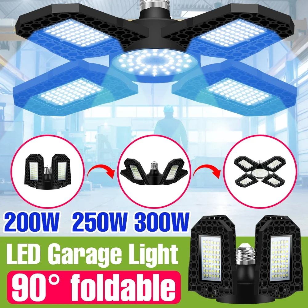 300W LED Garage Light Spotlight Bulb E27/E26 Foldable Workshop Lamp 110V Storehouse Basements Parking Lot Large Area Lighting
300W LED Garage Light Spotlight Bulb E27/E26 Foldable Workshop Lamp 110V Storehouse Basements Parking Lot Large Area Lighting