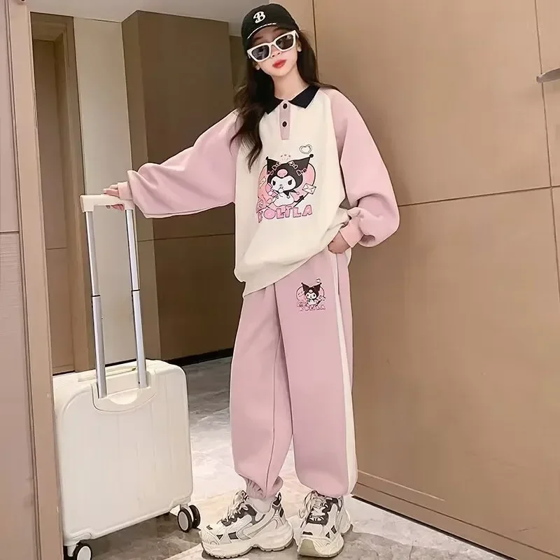 Sanrio hello kitty girls kuromi hoodie pants suit spring autumn new sportswear Sweater children's long sleeve jacket
Sanrio hello kitty girls kuromi hoodie pants suit spring autumn new sportswear Sweater children's long sleeve jacket