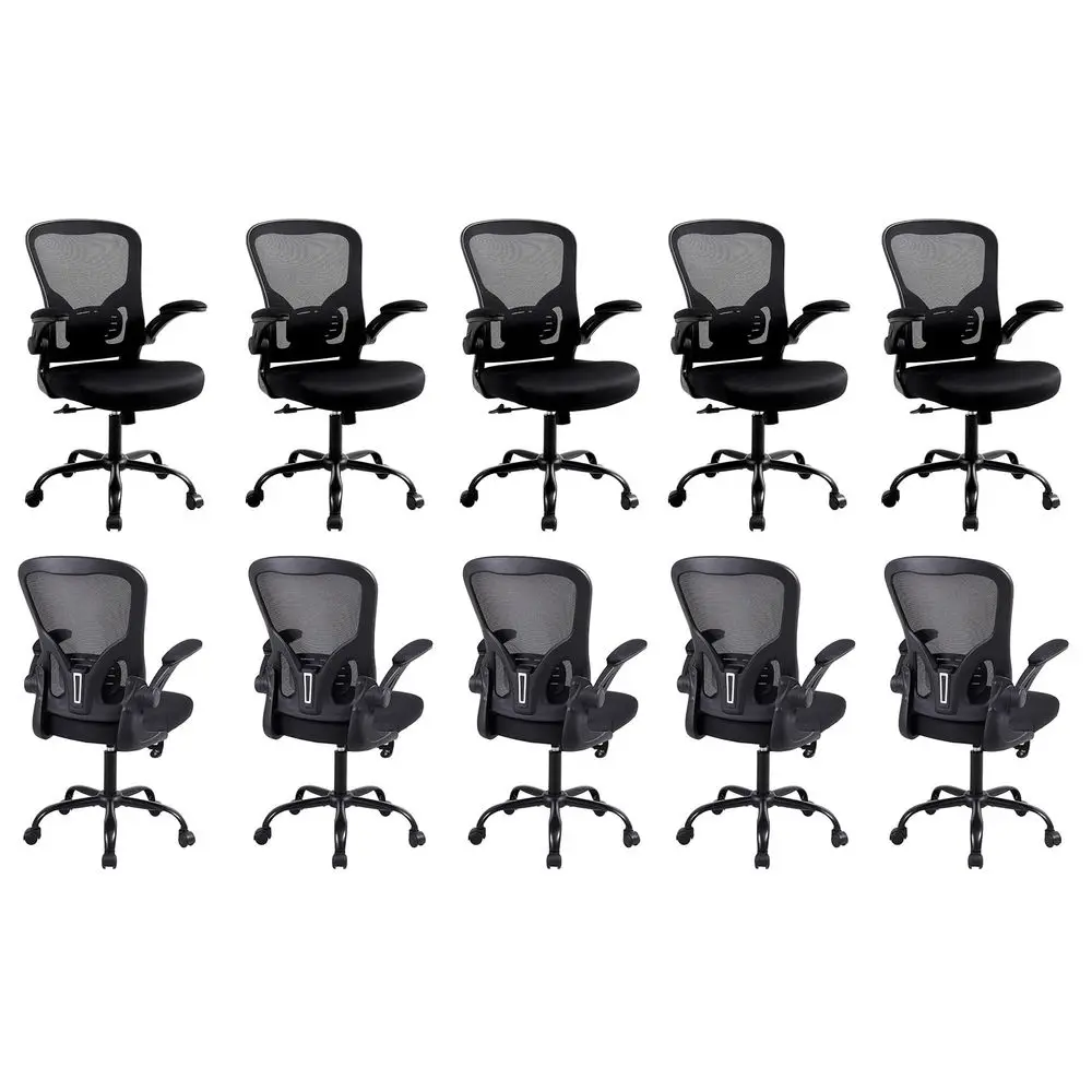 Ergonomic Home Office Desk Chair Set of 10 Lumbar Back Support, Breathable Mesh Swivel Computer Task Chair with Wheels and Flip
Ergonomic Home Office Desk Chair Set of 10 Lumbar Back Support, Breathable Mesh Swivel Computer Task Chair with Wheels and Flip