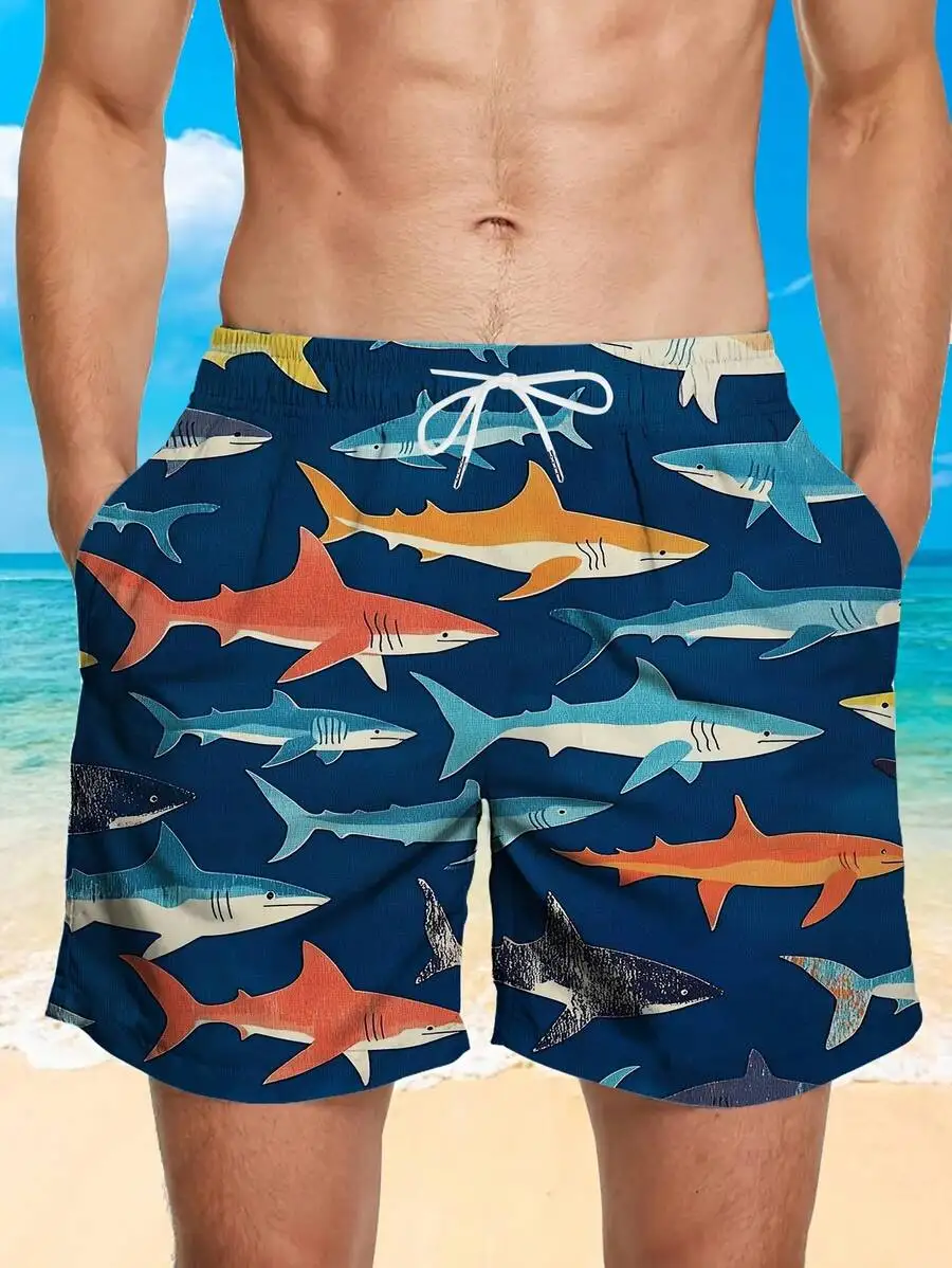 Mens 3D Printed Shark Pattern Beach Shorts Quick Dry Breathable Swim Trunks
Mens 3D Printed Shark Pattern Beach Shorts Quick Dry Breathable Swim Trunks