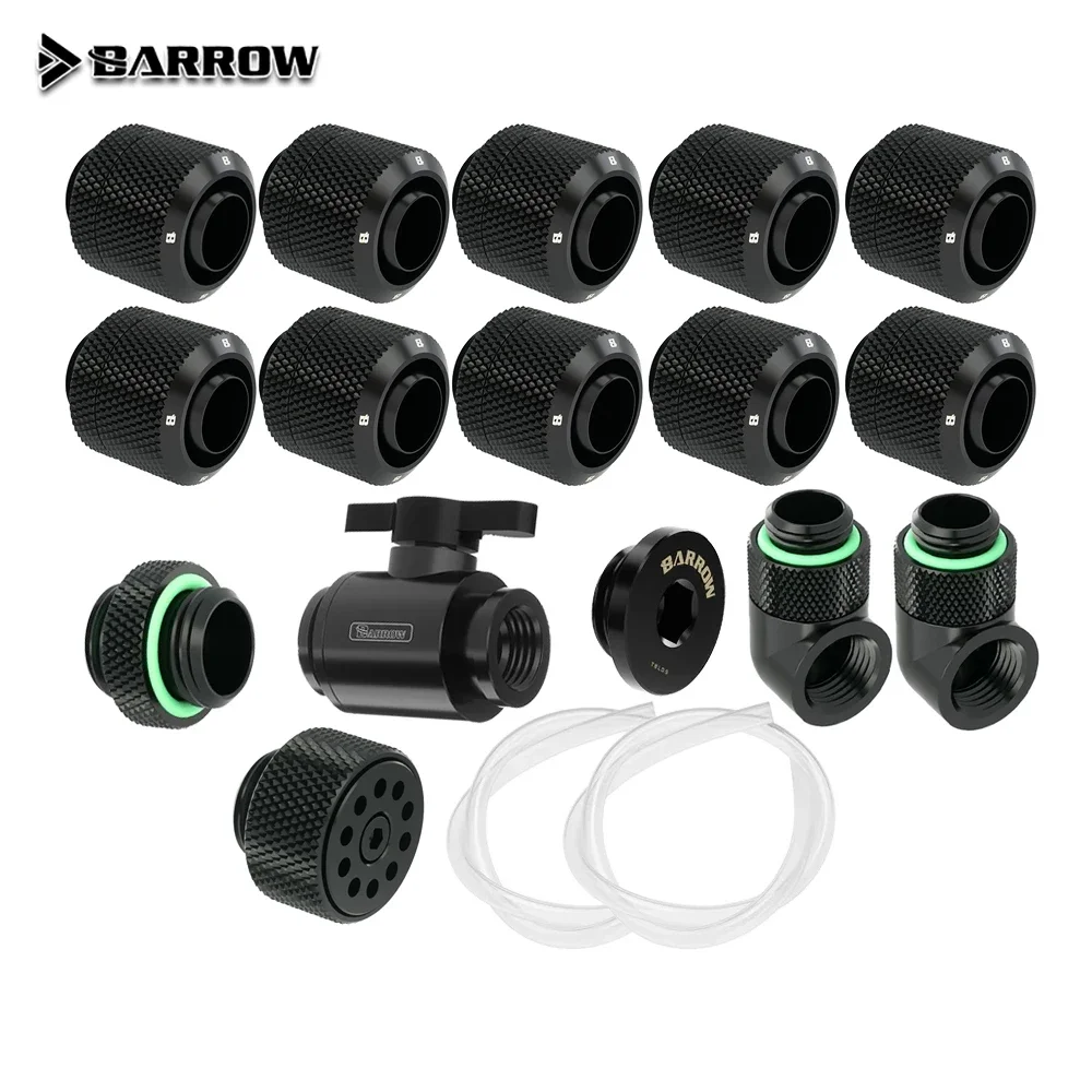 Barrow Fitting Kit, Soft Tube Kit For 10/13mm (3/8'' - 1/2'') 10/16mm (3/8'' - 5/8'') Hose Water Cooling Accessories DIY
Barrow Fitting Kit, Soft Tube Kit For 10/13mm (3/8'' - 1/2'') 10/16mm (3/8'' - 5/8'') Hose Water Cooling Accessories DIY