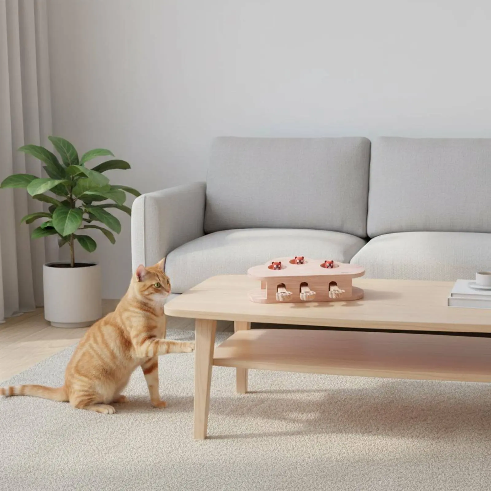 Kitten Whack a Rodent Toy Layered Cloud Whack-a-Rodent Board Interactive Kitten Toy Sturdy Eco-Friendly for Cats
Kitten Whack a Rodent Toy Layered Cloud Whack-a-Rodent Board Interactive Kitten Toy Sturdy Eco-Friendly for Cats