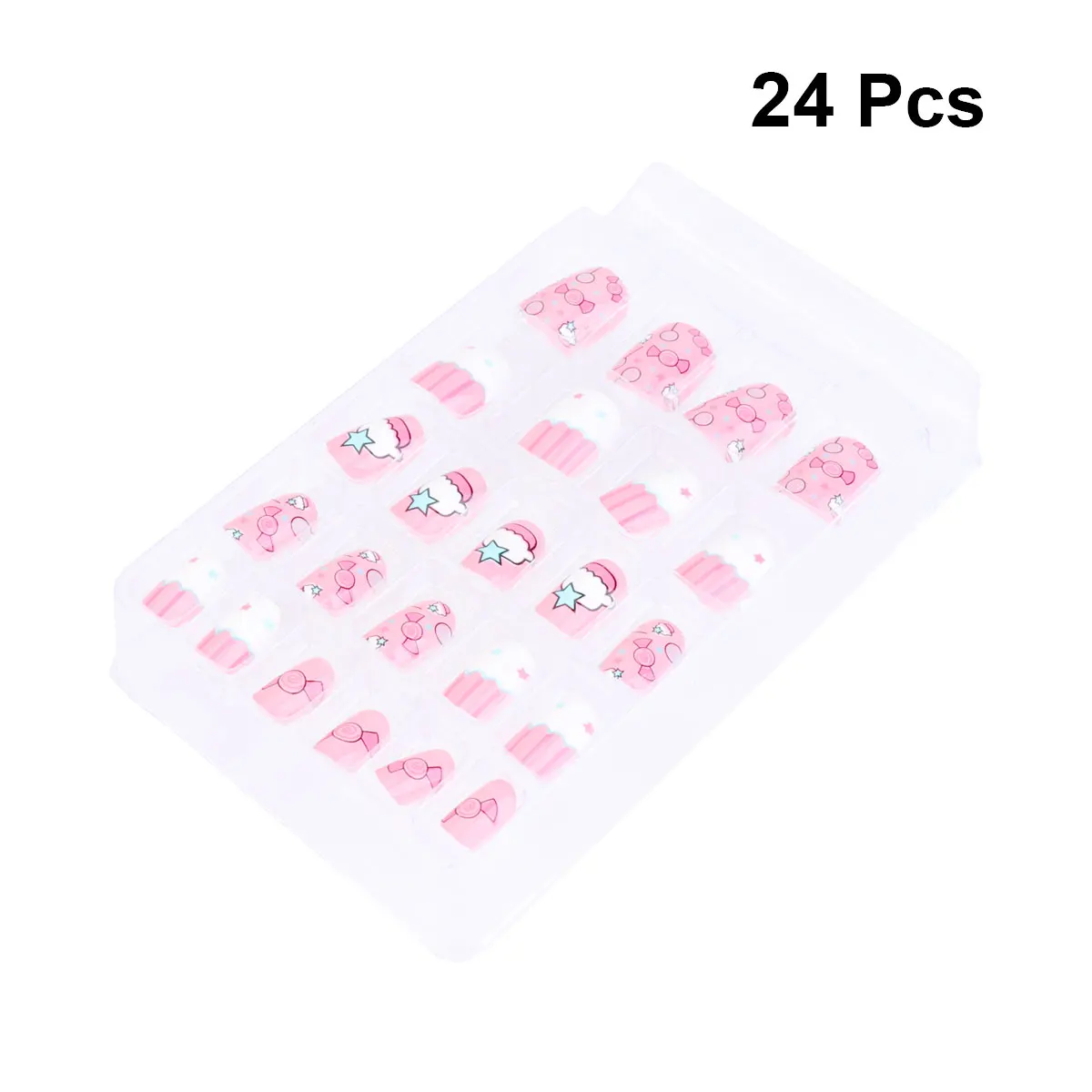 24 Pcs Children Artificial Nails Fake Nail Tips Lovely Sticker Manicures Kids Party ABS Durable Natural Christmas Birthday
24 Pcs Children Artificial Nails Fake Nail Tips Lovely Sticker Manicures Kids Party ABS Durable Natural Christmas Birthday