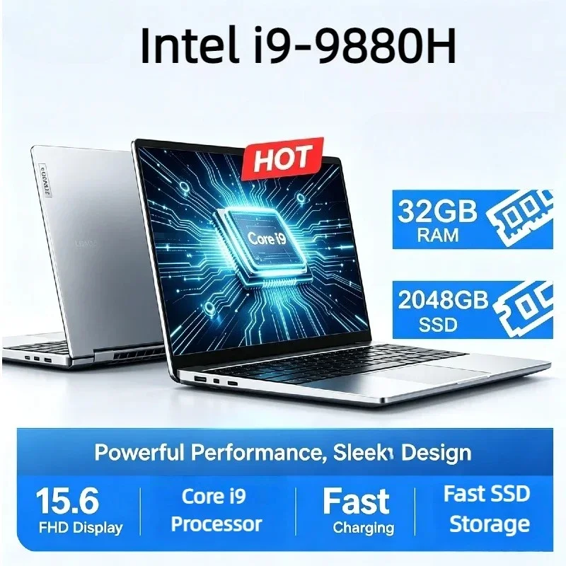 LENO 15.6" Gaming Intel i9 9880H Laptop 32GB RAM 2TB SSD 5000mAh Battery Fast Speed Gaming Office Notebook PC
LENO 15.6" Gaming Intel i9 9880H Laptop 32GB RAM 2TB SSD 5000mAh Battery Fast Speed Gaming Office Notebook PC