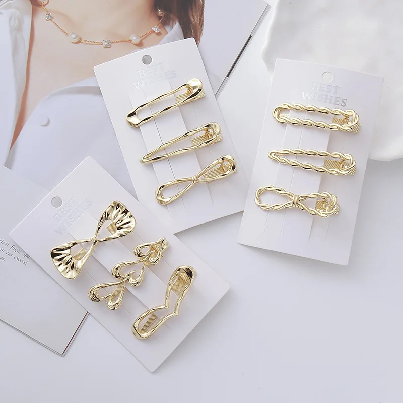 3Pcs New Cool Style Metal Hair Pins Metal Gold Silver Color Hair Clips Women Girls Geometry Heart Hairpin Barrettes Girls Gift
3Pcs New Cool Style Metal Hair Pins Metal Gold Silver Color Hair Clips Women Girls Geometry Heart Hairpin Barrettes Girls Gift