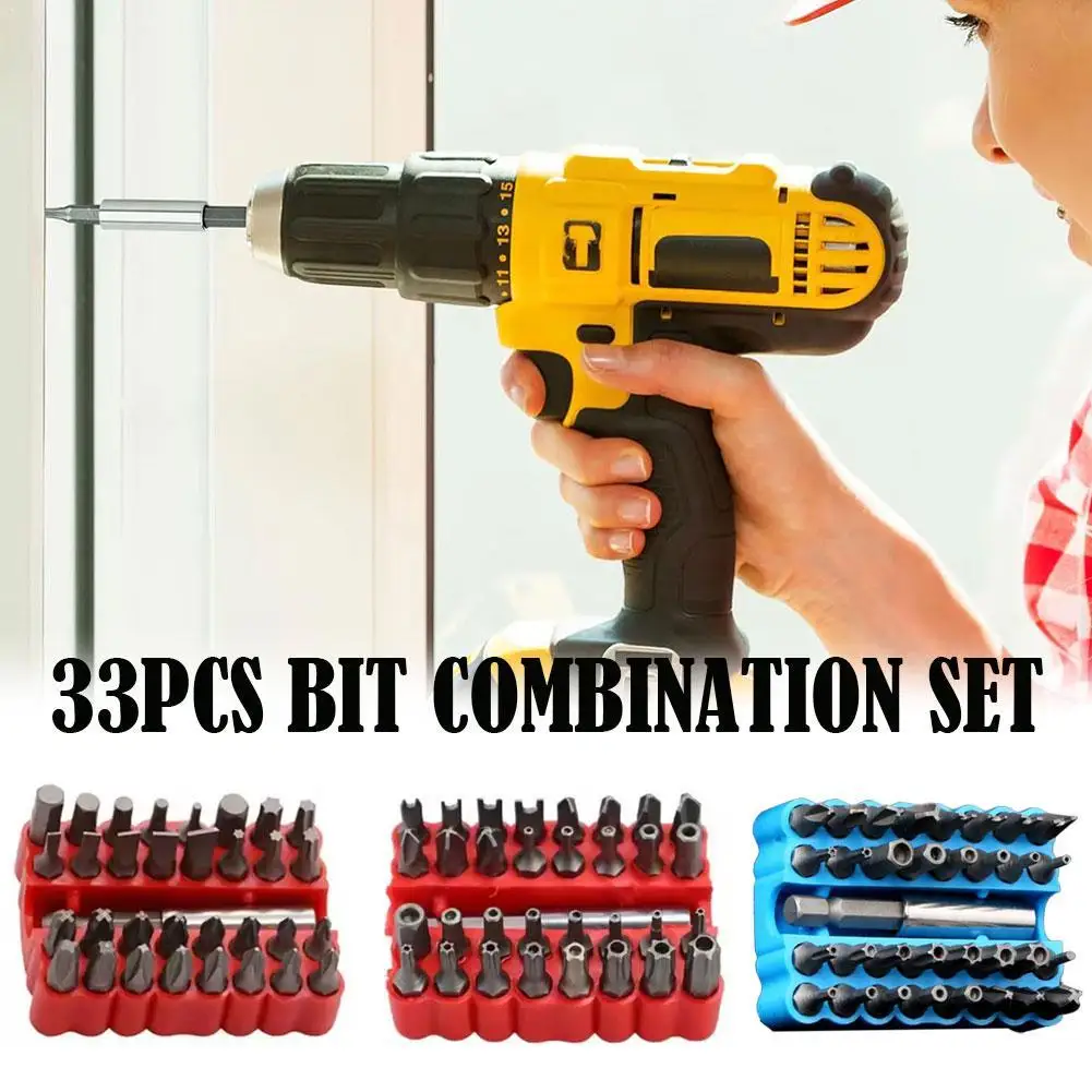 33pcs/Lot Magnetic Security Screwdriver Bit Set 1/4" 6.35mm Torq Torx Hexagonal Star Spanner Electric Holder Bits for Screwing
33pcs/Lot Magnetic Security Screwdriver Bit Set 1/4" 6.35mm Torq Torx Hexagonal Star Spanner Electric Holder Bits for Screwing