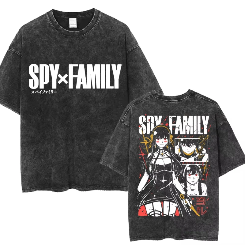 The Cureis The Animation SPY×FAMILY Anya Yor Loid Graphic Print T-shirt Men Women Cotton Retro Washed Tee Harajuku Oversized Top
The Cureis The Animation SPY×FAMILY Anya Yor Loid Graphic Print T-shirt Men Women Cotton Retro Washed Tee Harajuku Oversized Top
