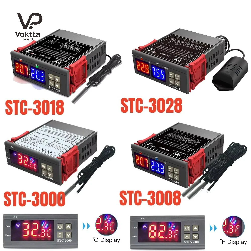 STC-3028 STC-3000 STC-3008 STC-3018 LED Digital Temperature Controller Thermostat Thermoregulator Incubator 12V 24V 110V 220V
STC-3028 STC-3000 STC-3008 STC-3018 LED Digital Temperature Controller Thermostat Thermoregulator Incubator 12V 24V 110V 220V