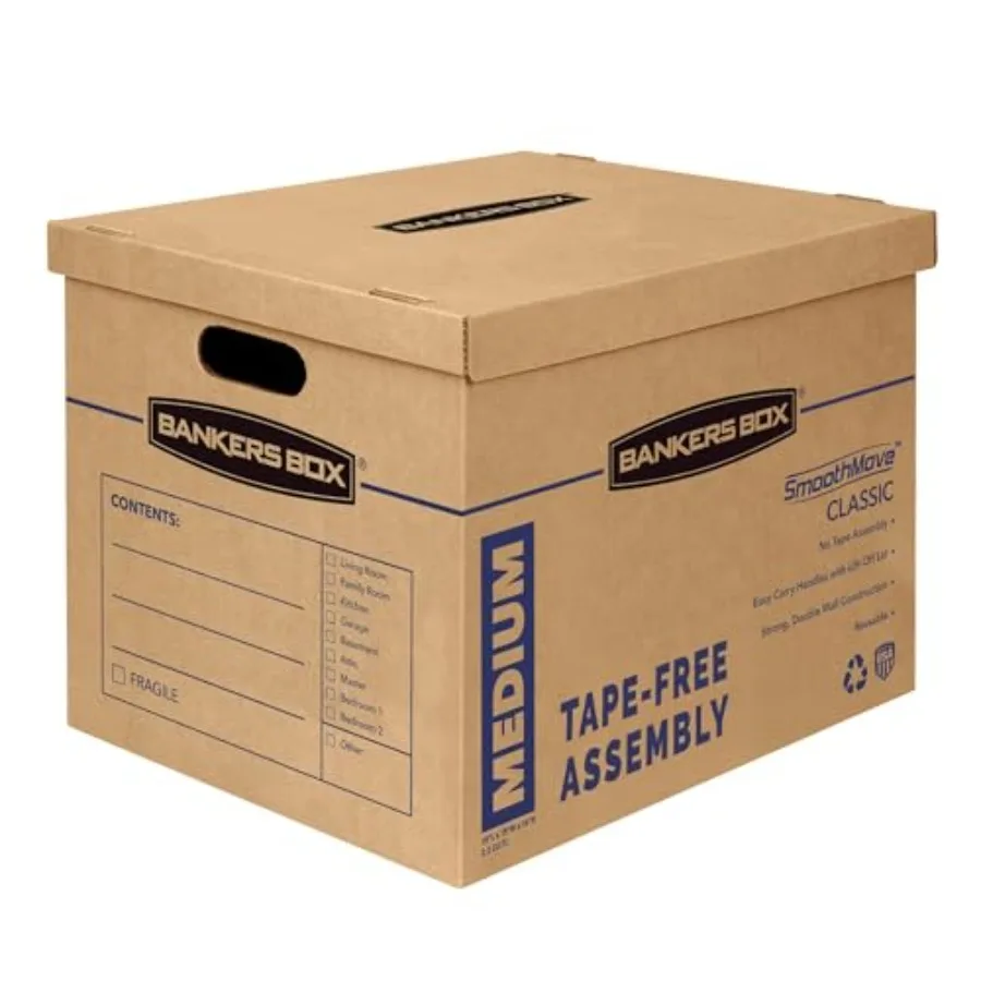 Medium Stackable Moving Box 8-Pack Strong Enough to Carry Loads Without Breaking Tape-Free Assembly 19-in x 14.5-in x 15.5-in 7
Medium Stackable Moving Box 8-Pack Strong Enough to Carry Loads Without Breaking Tape-Free Assembly 19-in x 14.5-in x 15.5-in 7