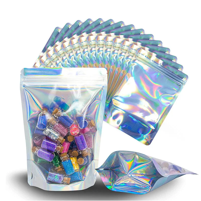 1000Pcs Holographic Resealable Mylar Bags Smell Proof Ziplock Heat Sealable Stand Up Pouches - Use for Party Favors Candy Gift
1000Pcs Holographic Resealable Mylar Bags Smell Proof Ziplock Heat Sealable Stand Up Pouches - Use for Party Favors Candy Gift