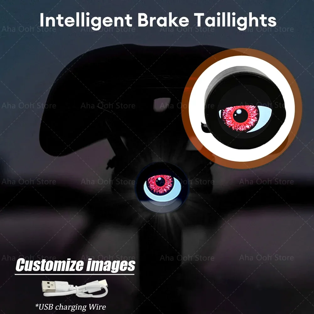 Smart Bike Tail Light Devil Eyes Bicycle Rear Light Waterproof Bike Motorcycle Acc Led For Night Riding With Type C Rechargeable
Smart Bike Tail Light Devil Eyes Bicycle Rear Light Waterproof Bike Motorcycle Acc Led For Night Riding With Type C Rechargeable