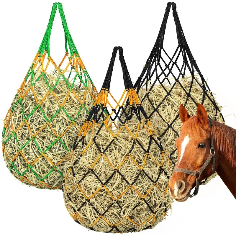 3pcs Hay Bags for Horses, Hay Nets for Horses Goat Sheep, Goat Hay Feeder for Slower Feeding, Strong Load-Bearing Hay Bag Hanging for Horse Stable Trailer
3pcs Hay Bags for Horses, Hay Nets for Horses Goat Sheep, Goat Hay Feeder for Slower Feeding, Strong Load-Bearing Hay Bag Hanging for Horse Stable Trailer