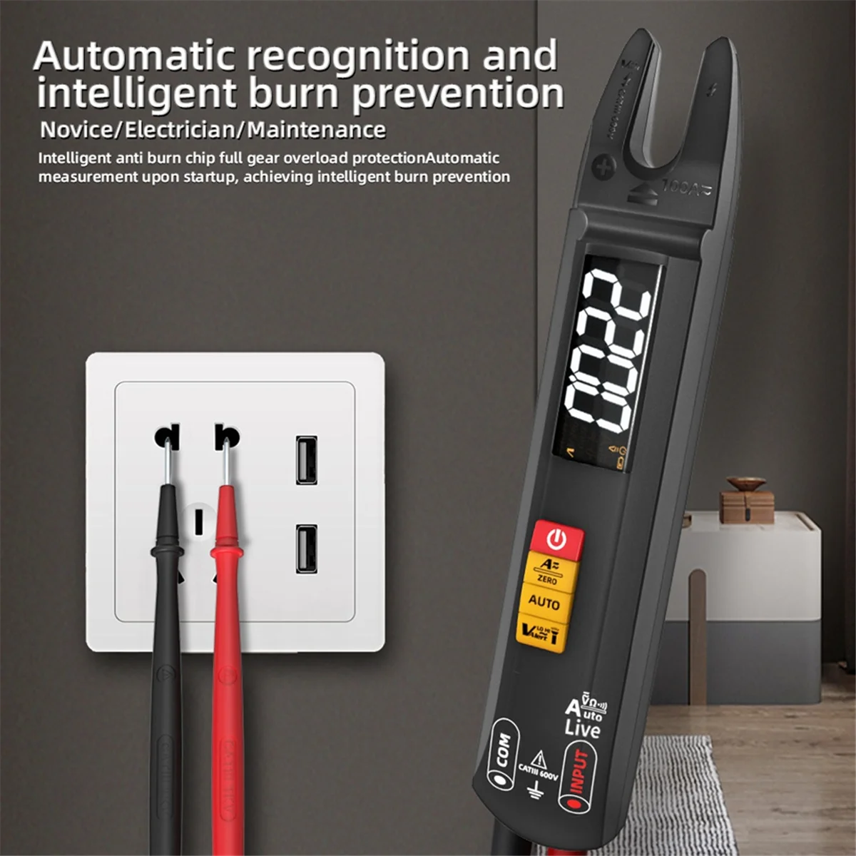 QA08I BSIDE U0 Digital Clamp Meter Fork DC AC 100A Smart Ammeter Pliers TRMS Current Auto Multimeter Voltage Electrical Tester
QA08I BSIDE U0 Digital Clamp Meter Fork DC AC 100A Smart Ammeter Pliers TRMS Current Auto Multimeter Voltage Electrical Tester