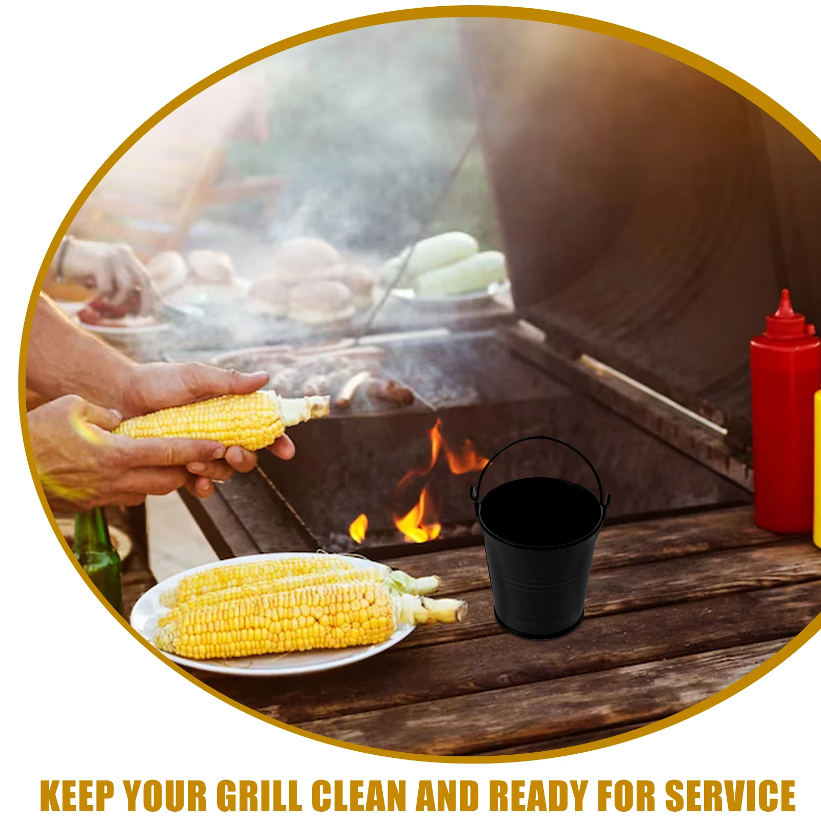 2pcs BBQ Grill Drip Bucket for Camping Cooking Grease Container Reusable Metal Barbecue Accessory Oil Catcher Pan
2pcs BBQ Grill Drip Bucket for Camping Cooking Grease Container Reusable Metal Barbecue Accessory Oil Catcher Pan