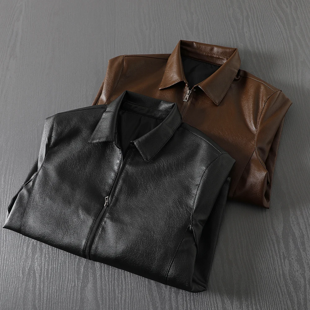 Весенняя деловая повседневная мужская гладкая искусственная кожа с джатовым воротником, повседневная верхняя одежда, пальто из мягкой кожи, модное молодежное активное пальто
Весенняя деловая повседневная мужская гладкая искусственная кожа с джатовым воротником, повседневная верхняя одежда, пальто из мягкой кожи, модное молодежное активное пальто