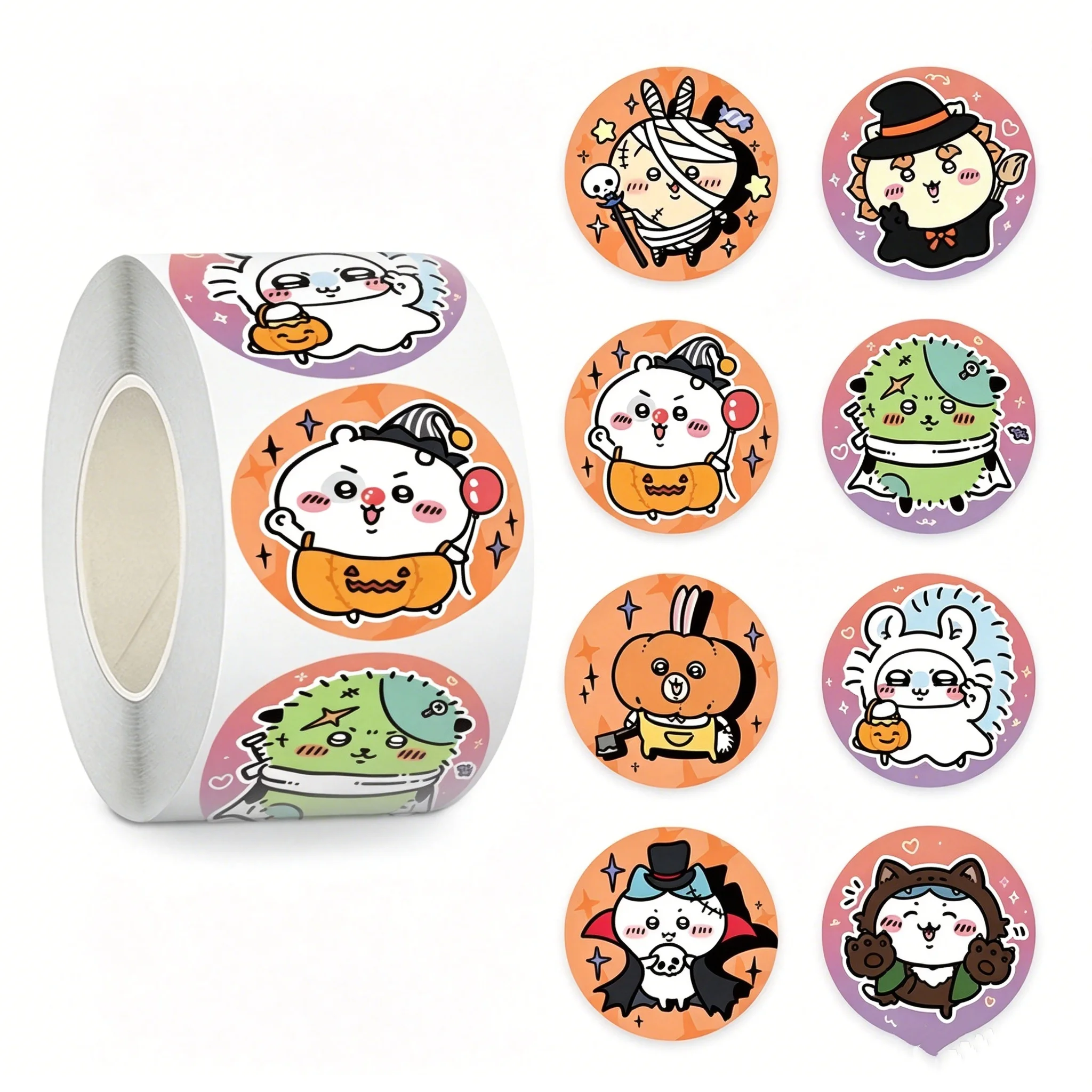 500pcs Halloween Cartoon Animal Round Roll Stickers Waterproof Self Adhesive Gift Sealing Labels DIY Scrapbook Decor
500pcs Halloween Cartoon Animal Round Roll Stickers Waterproof Self Adhesive Gift Sealing Labels DIY Scrapbook Decor