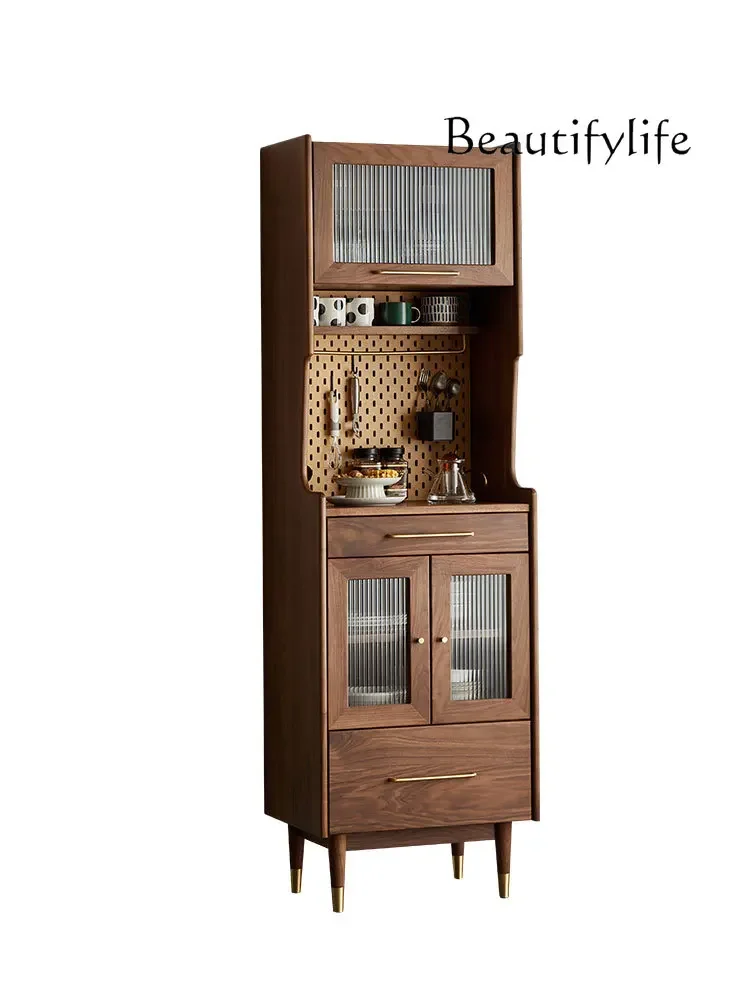 Nordic Living Room Storage High Cabinet Narrow Solid Wood Sideboard Black Walnut Mid-Ancient Simple Storage Cabinet
Nordic Living Room Storage High Cabinet Narrow Solid Wood Sideboard Black Walnut Mid-Ancient Simple Storage Cabinet
