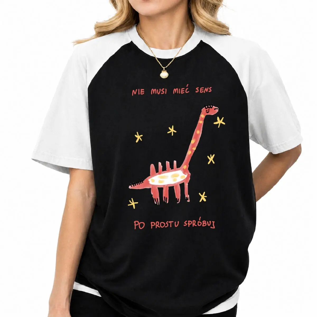 Cute Dinosaur Polish Quote T-Shirt Vintage Raglan Sleeve Cotton Short Sleeve Tees Women's Casual American Style Tshirt
Cute Dinosaur Polish Quote T-Shirt Vintage Raglan Sleeve Cotton Short Sleeve Tees Women's Casual American Style Tshirt