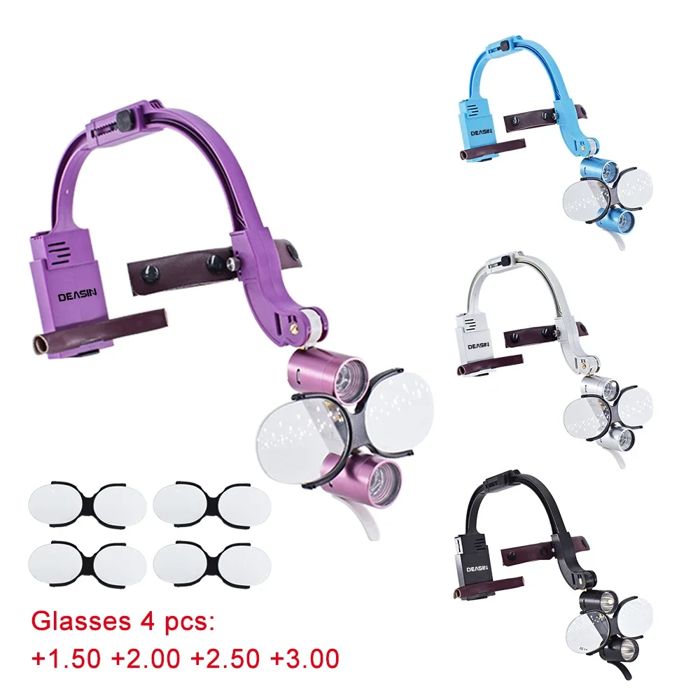 Den tal LED Head Light Lamp Dentisit Surgical Headlight Equipment Spotlight/Bright/Clear With +1.5 +2.5 +2.0 +3.0 Glass
Den tal LED Head Light Lamp Dentisit Surgical Headlight Equipment Spotlight/Bright/Clear With +1.5 +2.5 +2.0 +3.0 Glass