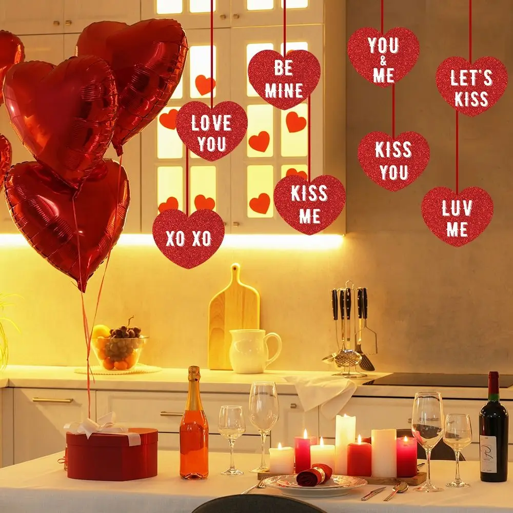 16Pcs Paper Valentine's Day Hanging Heart Pendant Decorative Red Love Heart Charm with Ribbon Funny Valentine's Day Decoration
16Pcs Paper Valentine's Day Hanging Heart Pendant Decorative Red Love Heart Charm with Ribbon Funny Valentine's Day Decoration