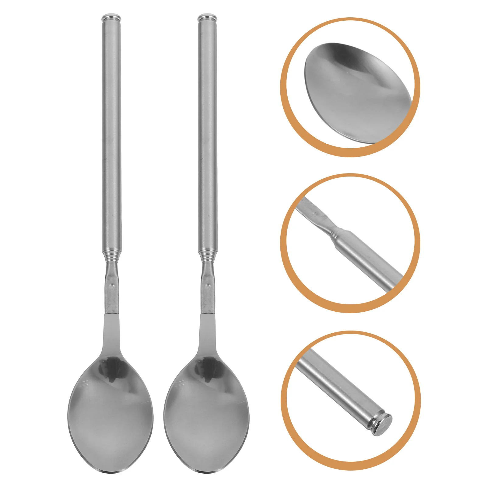 2Pcs Stainless Steel Telescopic Spoon Extendable Long Handle Cooking Mixing Barbecue Cocktail Stirring Portable Outdoor Serving
2Pcs Stainless Steel Telescopic Spoon Extendable Long Handle Cooking Mixing Barbecue Cocktail Stirring Portable Outdoor Serving