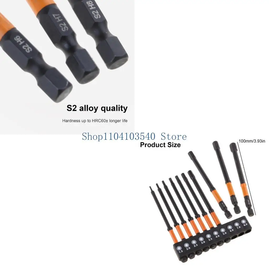 02DC 10Pcs 1/4" Hex Head Wrenches Drill Bit Impacts Driver Bit Set Magnetic Tip Magnetic Screwdriver Bit Hex Drill Bit
02DC 10Pcs 1/4" Hex Head Wrenches Drill Bit Impacts Driver Bit Set Magnetic Tip Magnetic Screwdriver Bit Hex Drill Bit