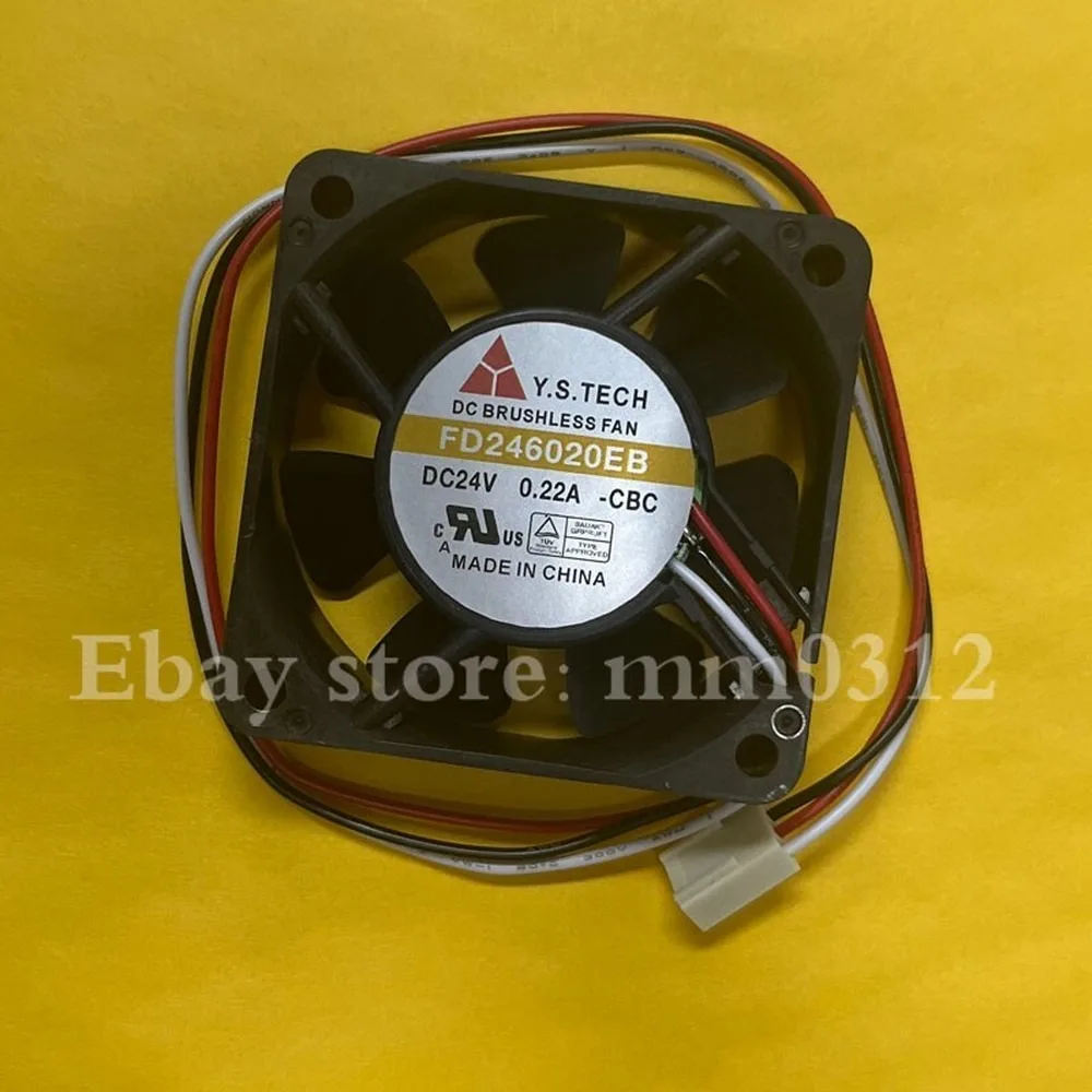For Y.S.TECH FD246020EB 6020 DC24V 0.22A 6CM 3-Wire Inverter Cooling Fan
For Y.S.TECH FD246020EB 6020 DC24V 0.22A 6CM 3-Wire Inverter Cooling Fan