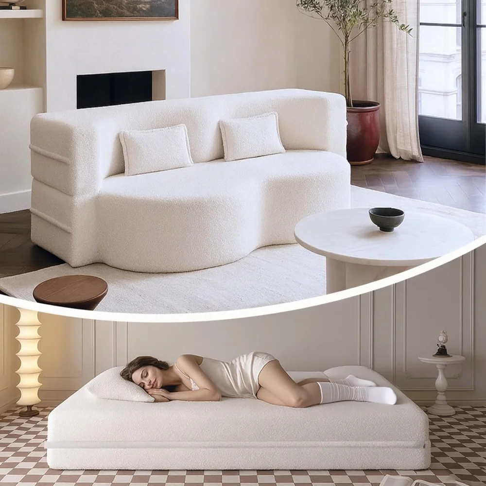 78in Sofa Couch Convertible Oversized Cloud Loveseat Minimalist Sleeper Sofa Bed for Living Room, Apartment, Office
78in Sofa Couch Convertible Oversized Cloud Loveseat Minimalist Sleeper Sofa Bed for Living Room, Apartment, Office