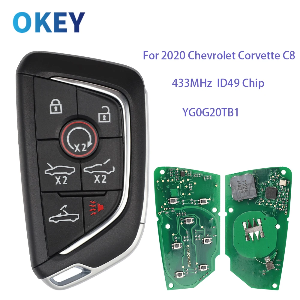 Дистанционный ключ Okey 433 МГц ASK для Chevrolet Corvette C8 2020-2022 YG0G20TB1 Smart P/N: 13538852 13545155 13538851 13538850
Дистанционный ключ Okey 433 МГц ASK для Chevrolet Corvette C8 2020-2022 YG0G20TB1 Smart P/N: 13538852 13545155 13538851 13538850