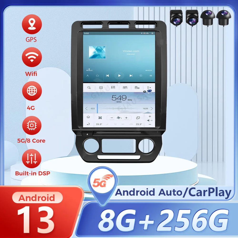 Qualcomm Android 13 Carplay Radio Screen Stereo For Ford F150 Raptor F250 2015-2021 GPS Navigation Multimedia Player Head Unit
Qualcomm Android 13 Carplay Radio Screen Stereo For Ford F150 Raptor F250 2015-2021 GPS Navigation Multimedia Player Head Unit