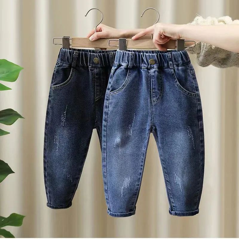 Boys Jeans Spring And Autumn New Childrens Slim Fit Feet Pants Versatile Style Casual Pant Trend For Small And Medium Children
Boys Jeans Spring And Autumn New Childrens Slim Fit Feet Pants Versatile Style Casual Pant Trend For Small And Medium Children