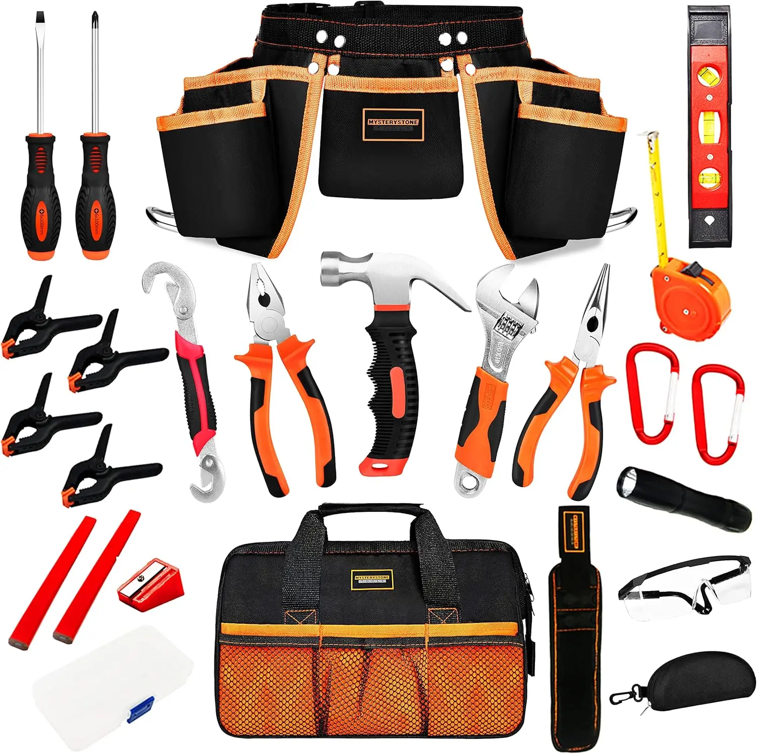 25-Piece Kids Real Tool Kit with Belt, Bag & Magnetic Wristband for DIY Woodworking Home Projects
25-Piece Kids Real Tool Kit with Belt, Bag & Magnetic Wristband for DIY Woodworking Home Projects