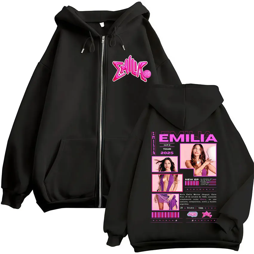 Emilia Mernes MP3 Tour 2025 Merch Мужская и женская одежда Осень/Зима 2025 с принтом 100% чистый хлопок Повседневная свободная толстовка на молнии
Emilia Mernes MP3 Tour 2025 Merch Мужская и женская одежда Осень/Зима 2025 с принтом 100% чистый хлопок Повседневная свободная толстовка на молнии