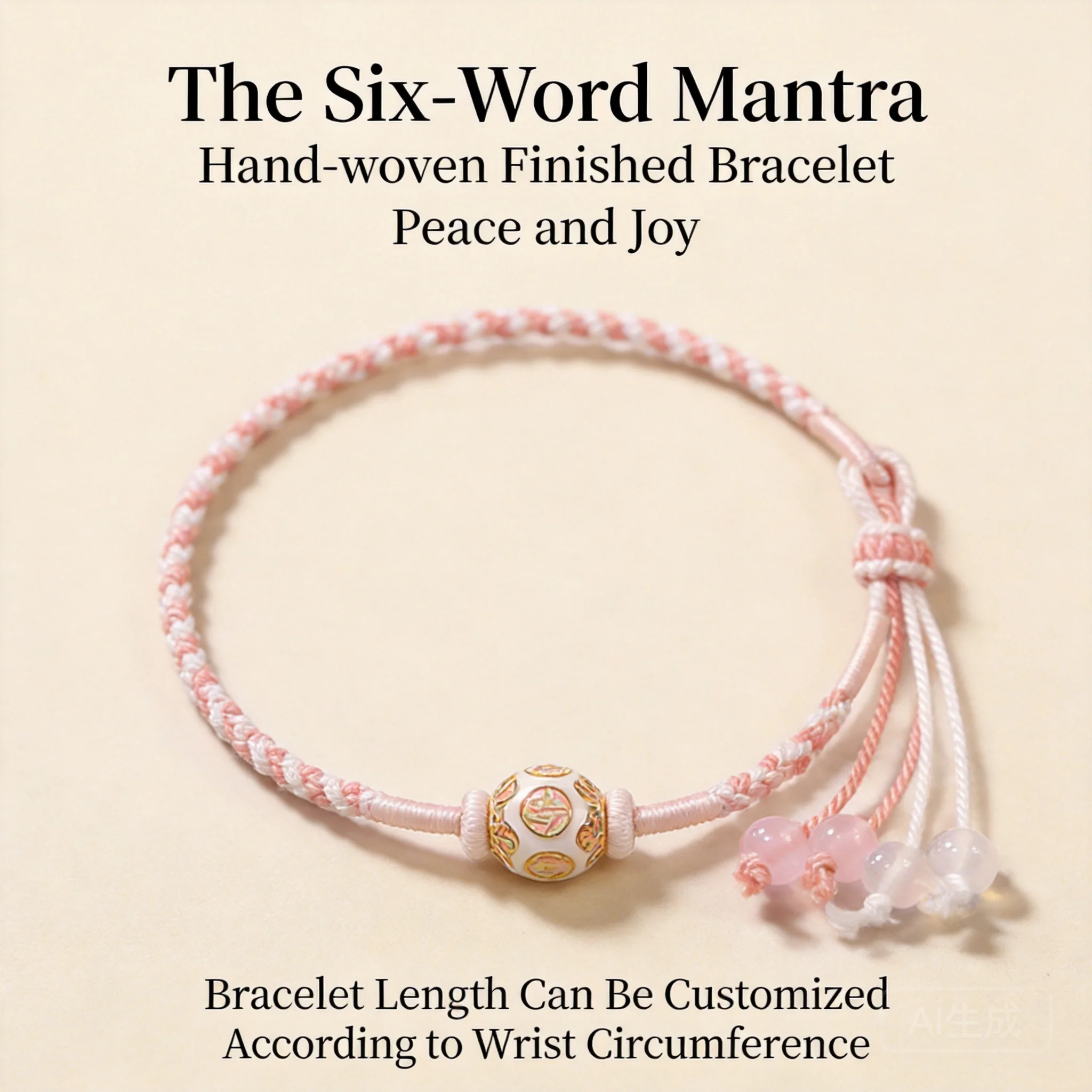 Chinese Style Six True Words Handwoven Lucky Bracelet Adjustable Fortune Blessing Beaded Braided Rope For Women Men Amulet Gift
Chinese Style Six True Words Handwoven Lucky Bracelet Adjustable Fortune Blessing Beaded Braided Rope For Women Men Amulet Gift