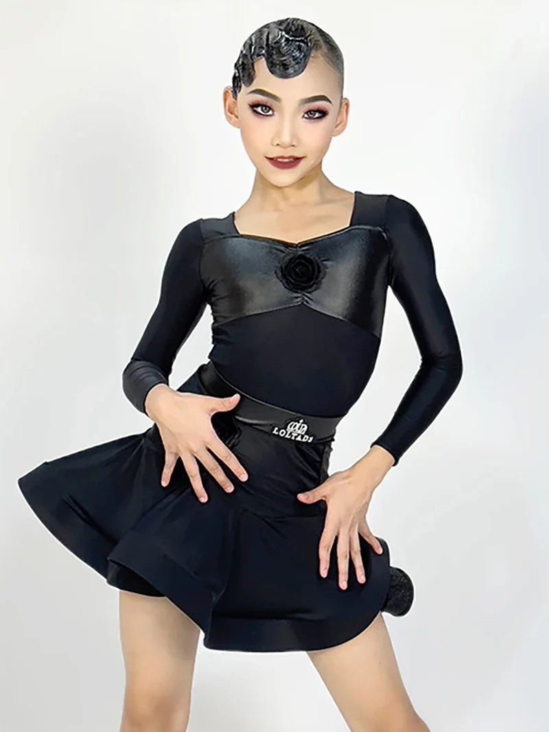 Black Lolita Children's Latin Dance Dress Kids Girls National Standard Top Skirts Ballroom Costume Stage Performance Dancewear
Black Lolita Children's Latin Dance Dress Kids Girls National Standard Top Skirts Ballroom Costume Stage Performance Dancewear