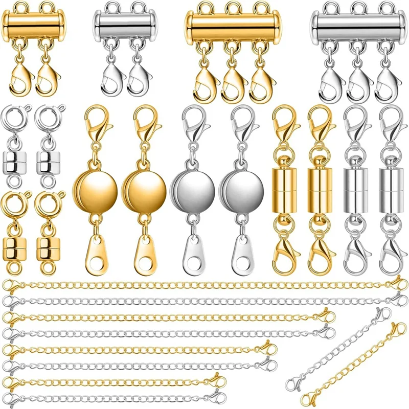 CYL-26Pc Necklace Extender And Magnetic Jewelry Clasp Layering Clasps And Bracelet Extender Chain For Easier Wearing Jewelry
CYL-26Pc Necklace Extender And Magnetic Jewelry Clasp Layering Clasps And Bracelet Extender Chain For Easier Wearing Jewelry
