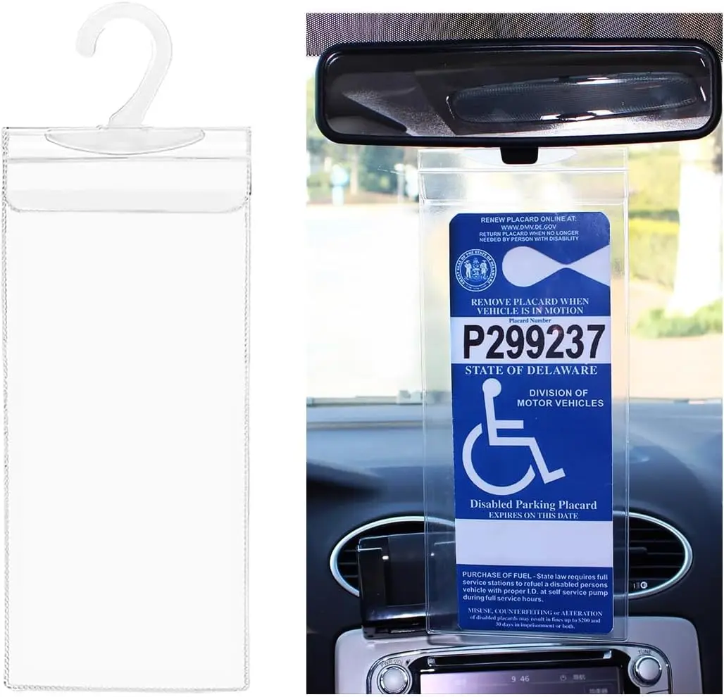 Handicap Placard Holder, 11.6"×5" Transparent Disabled Parking Permit Placard Protector, Automotive Disabled Placard Protectiv
Handicap Placard Holder, 11.6"×5" Transparent Disabled Parking Permit Placard Protector, Automotive Disabled Placard Protectiv